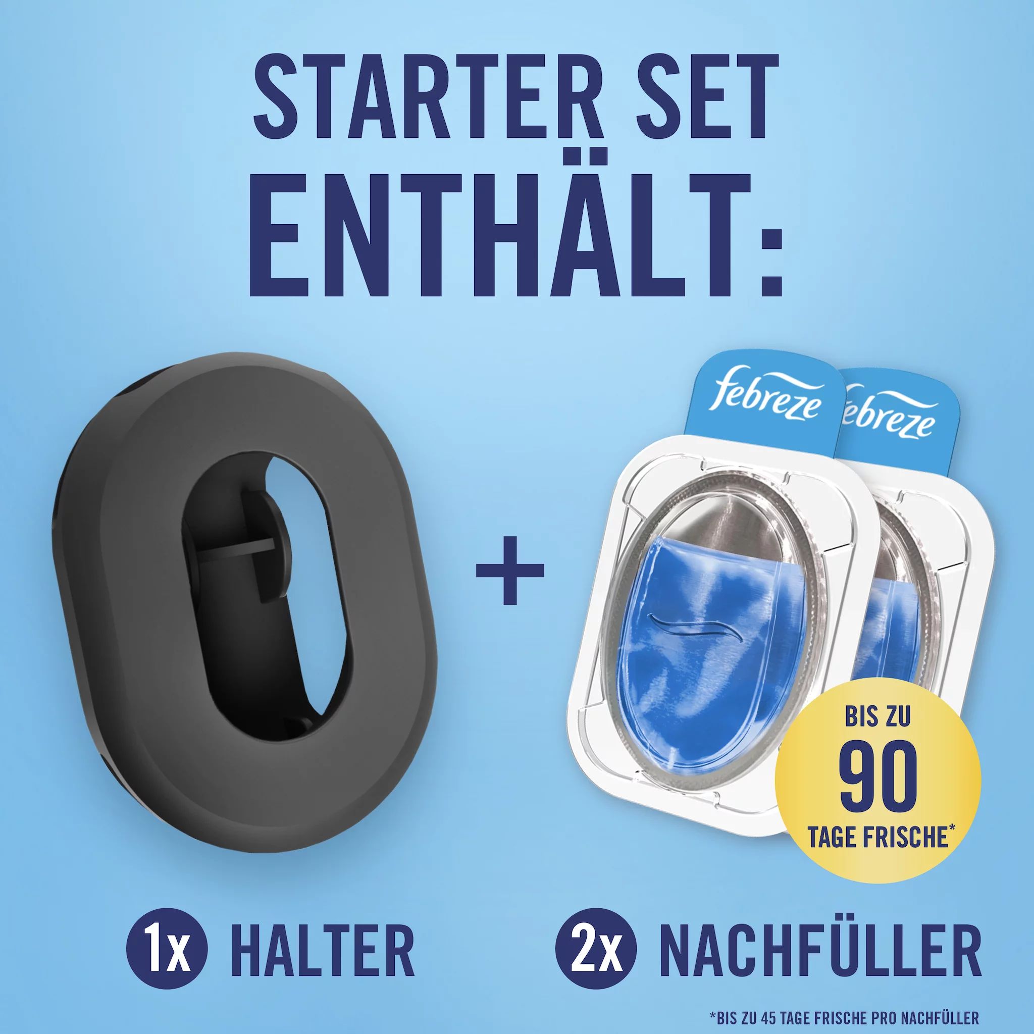 Febreze Mülleimererfrischer Starterkit +2er Reine Frische = 9,76ml