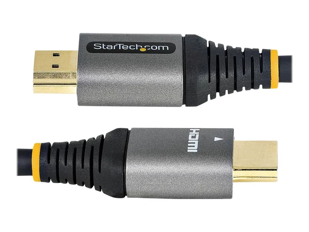 StarTech.com 5 m Premium Zertifiziertes HDMI 2.0 Kabel Mit Ethernet 4k - Premium Highspeed - HDMI-Kabel mit Ethernet - HDMI männlich zu HDMI männlich - 5 m - abgeschirmt - Grau, Schwarz - passiv, unterstützt 4K 60 Hz (3840 x 2160)