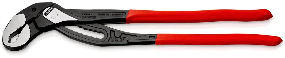 KNIPEX Alligator® XL Rohr- und Wasserpumpenzange mit rutschhemmendem Kunststoff überzogen schwarz atramentiert 400 mm