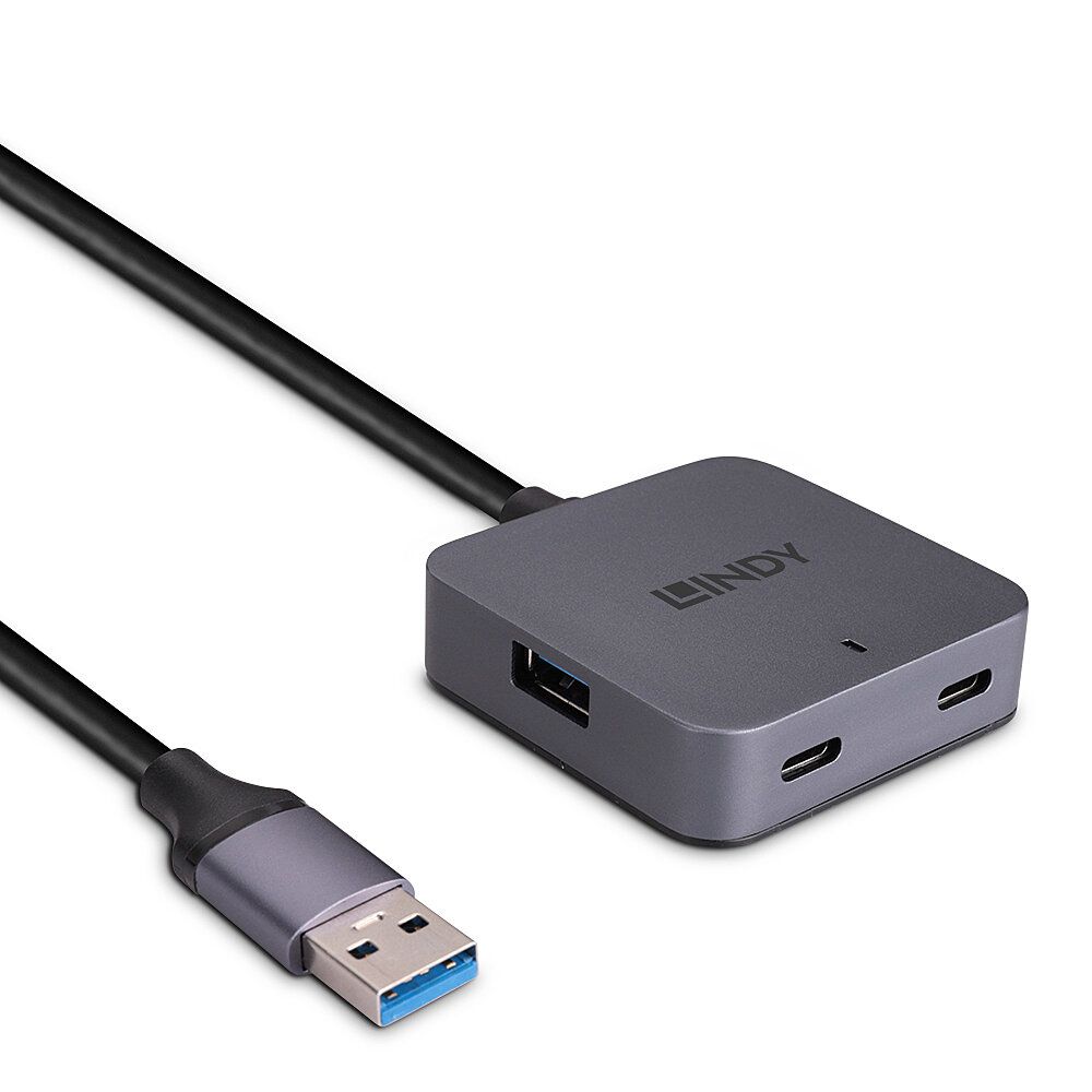 Lindy Hub - 5 m Kabel - 4 x USB 3.2 Gen 1