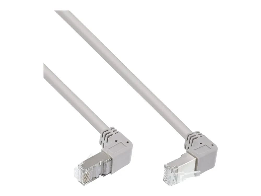 InLine Patchkabel oben/unten gewinkelt - S/FTP (PiMf) - Cat.6 - PVC - grau - 2,67m