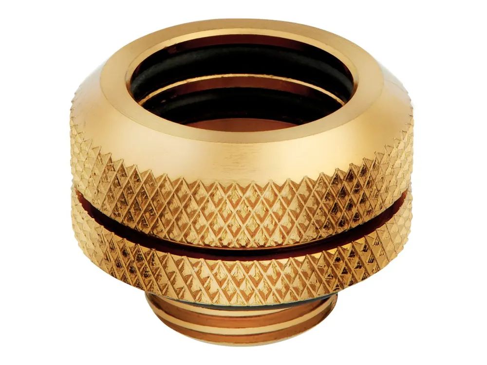 Corsair Hydro X Series XF Hardline 14mm OD Fitting - Flüssigkühlsystemarmatur - Gold (Packung mit 4)