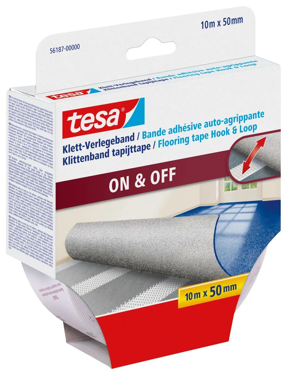 tesa® Klett Verlegeband – weiß