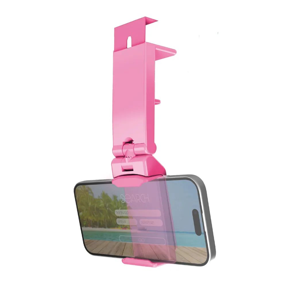 MUSIC HERO Universelle Smartphone Halterung mit Clip, 360° drehbar, pink