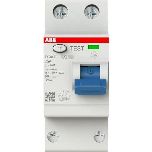 ABB FI-SCHALTER TYP F 4P 30MA / ABB FX204 F-25/0.03 2CSF204365R1250