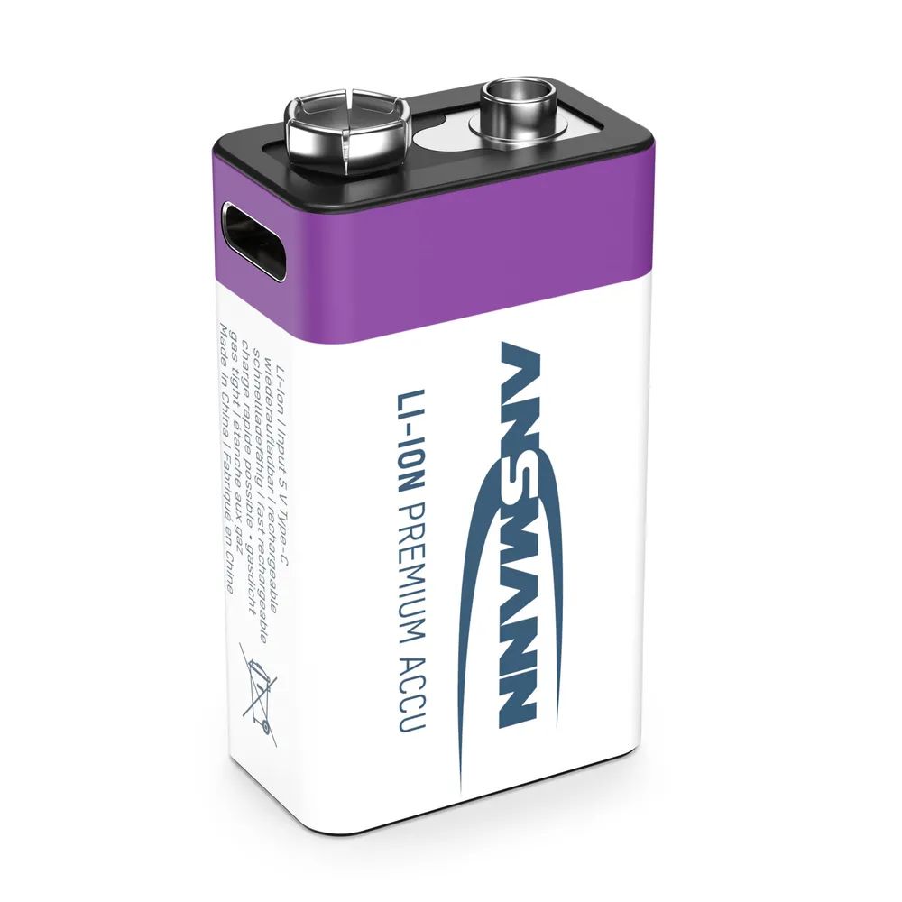 Ansmann E-Block USB-C Akku Li-Ion 1 St. - - Block - Akku - 9V-Block