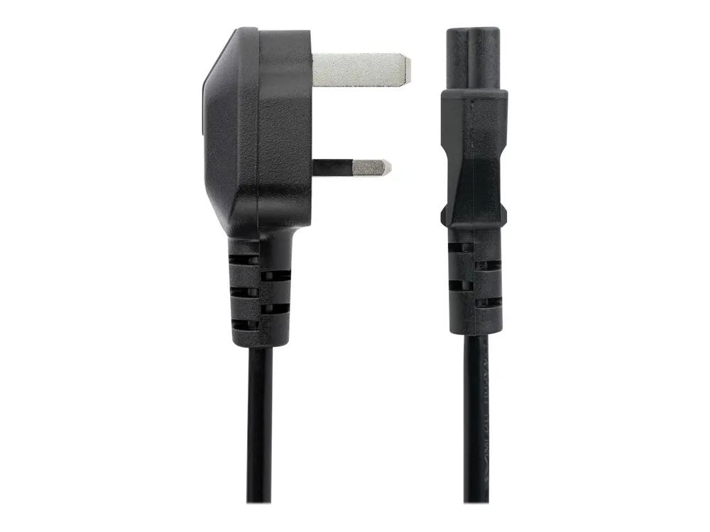 StarTech.com 2 m GB Laptop Ladekabel, BS 1363 auf C5, 2,5A 250V, 18AWG, Notebook / Laptop Ersatzstromkabel, UK Laptop Netzteil Stromkabel, Kleeblatt/Mickey Mouse Netzkabel (PXTNB3SUK2M)