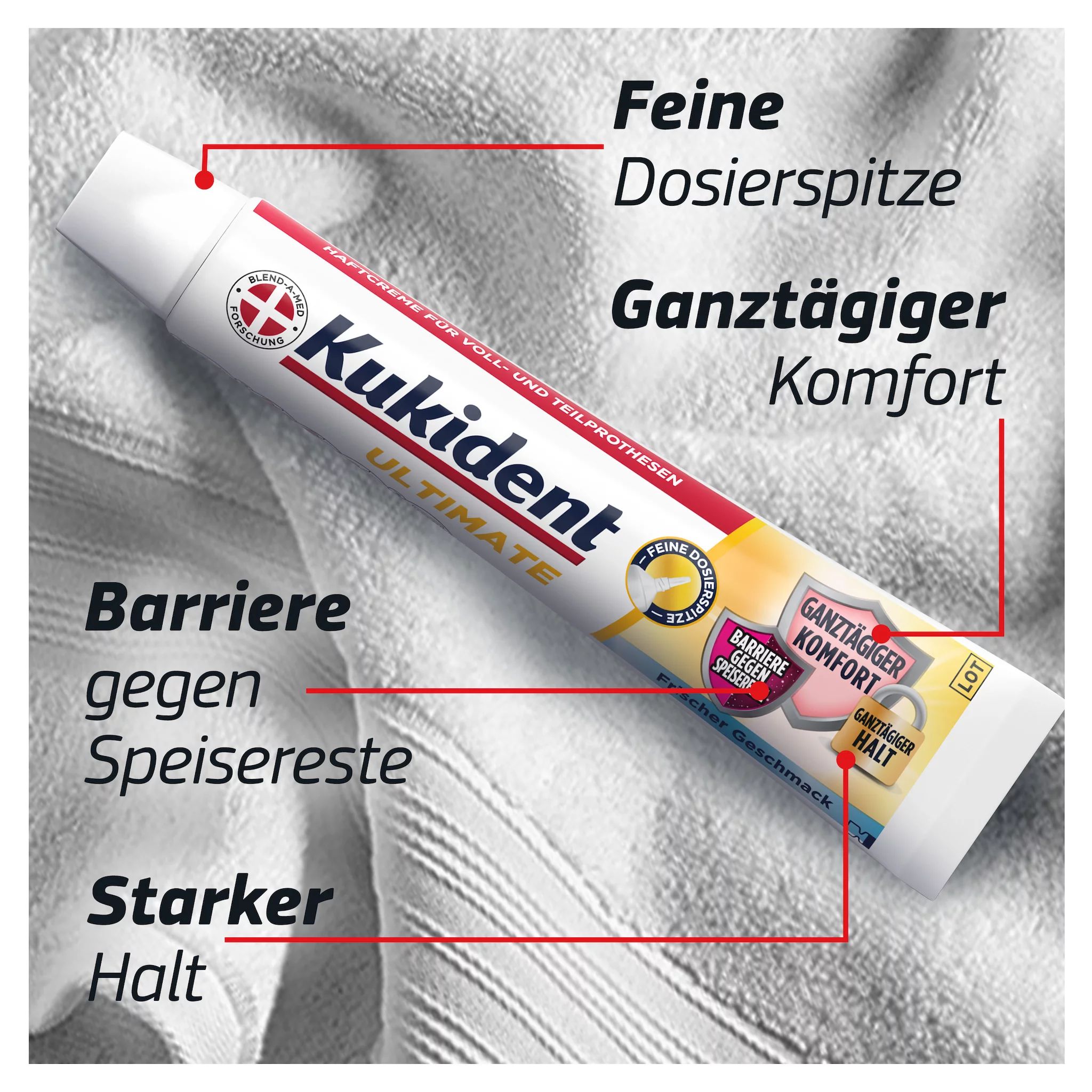 Kukident Ultimate Haftcreme Frischer Geschmack 40gr