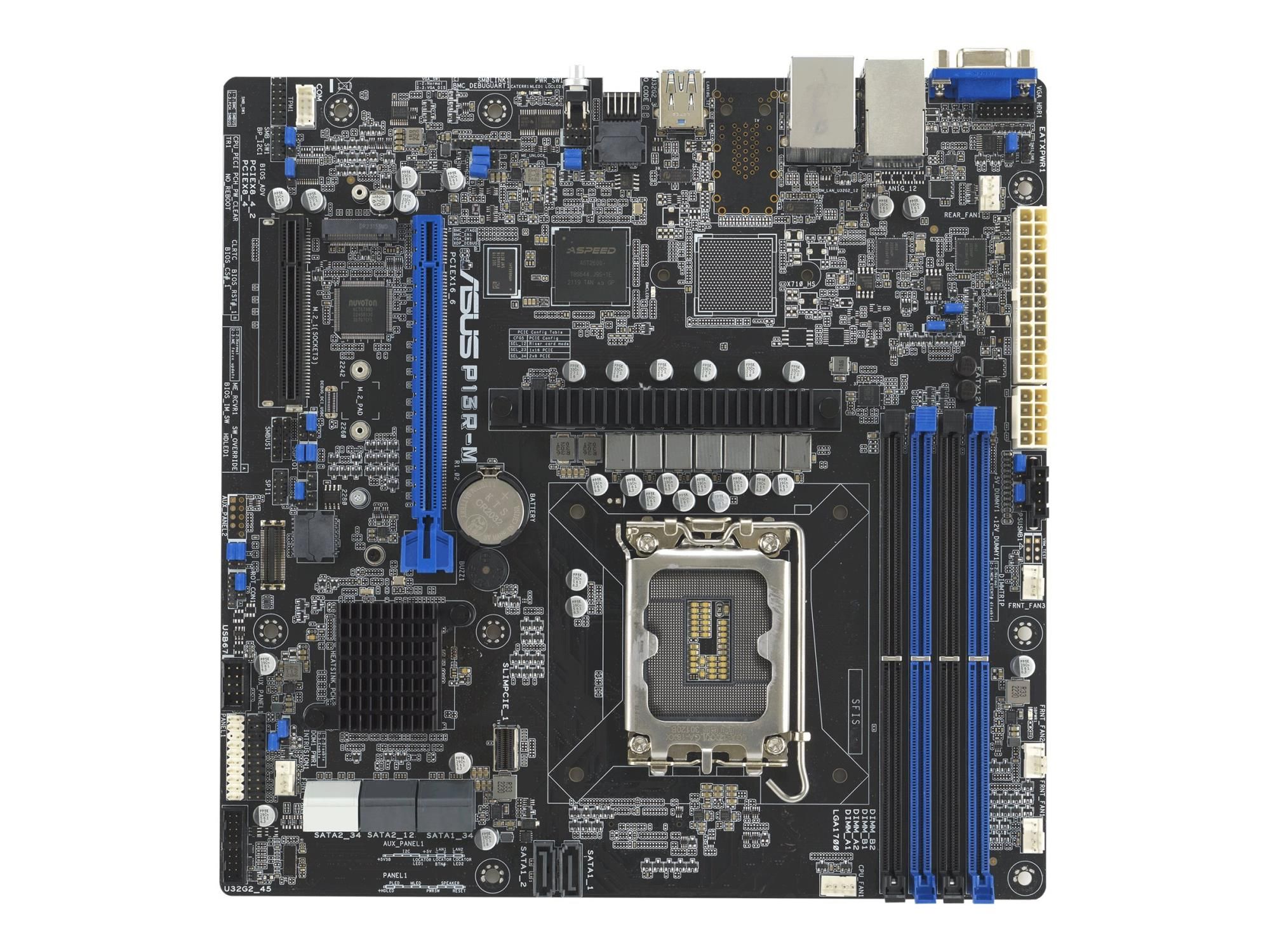 ASUS P13R-M - Motherboard - micro ATX - LGA1700-Sockel - C262 Chipsatz - USB 3.2 Gen 1, USB 3.2 Gen 2 - Gigabit LAN - Onboard-Grafik (CPU erforderlich)