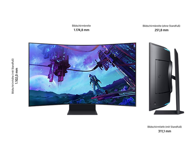 Samsung 55'' UHD 4K 3840x2160 165Hz - 55" - 1 ms
