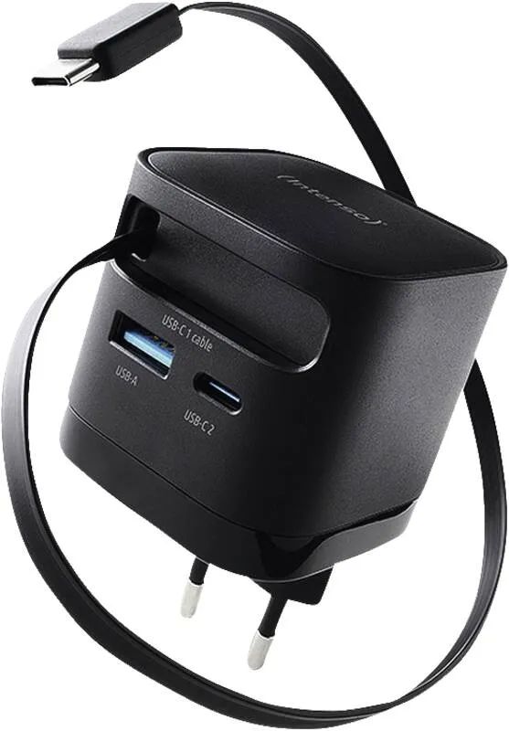 Intenso Compact Fast Charger 65W USB-C/USB-A Black