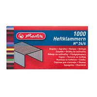 Herlitz 8760514 - 1000 Heftklammern - 24/6 - Metall