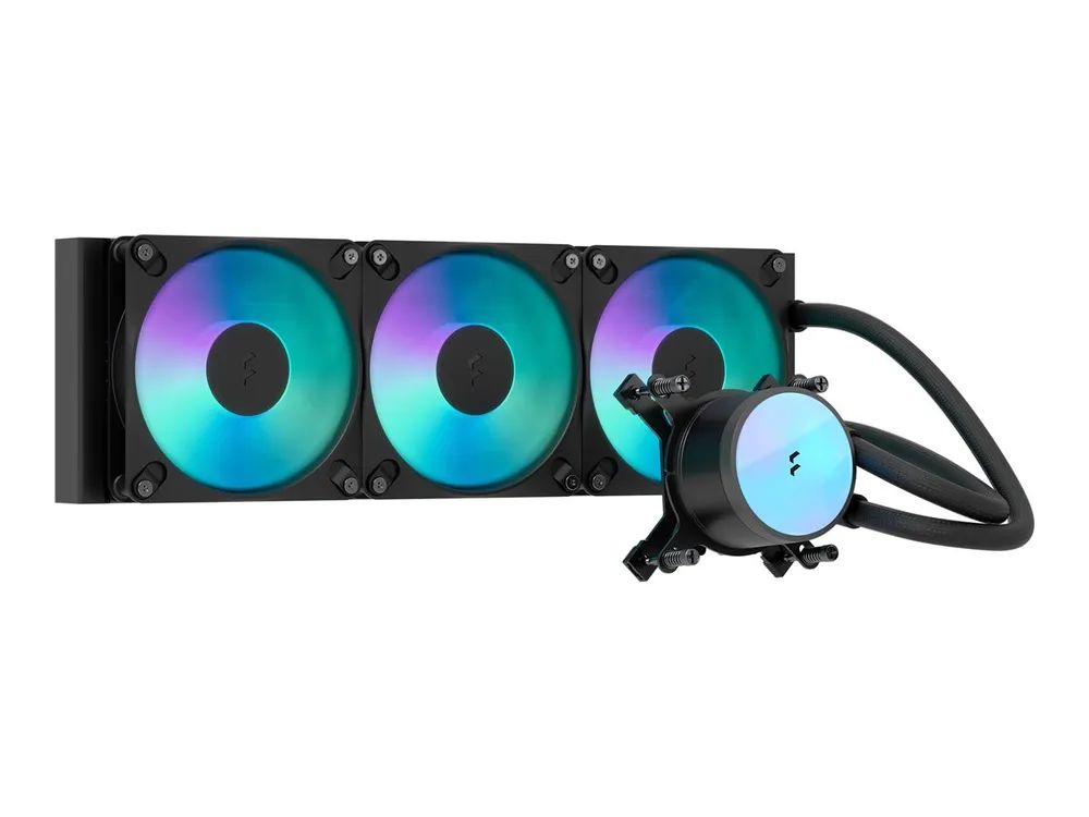 Fractal Design Radius 360 RGB - Prozessor-Flüssigkeitskühlsystem - Kühlergröße: 360 mm - (für: LGA115x Socket, LGA17xx Socket, LGA1200, LGA18xx Socket, AM5, AM4) FD-W-RA1-3602