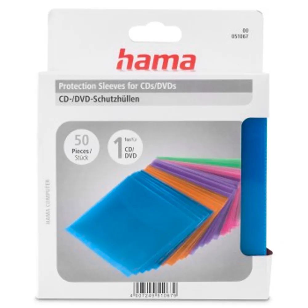 Hama CD-/DVD-Schutzhüllen 50, Farbig