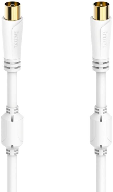 Hama Antennen-Kabel, Koax-Stecker - Koax-Kupplung, vergoldet, 5,0 m, 100 dB