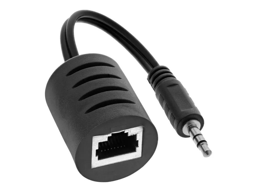InLine Audio über RJ45 passiv - 2x Klinke 3,5mm Stecker / RJ45 Buchse - max. 50m,