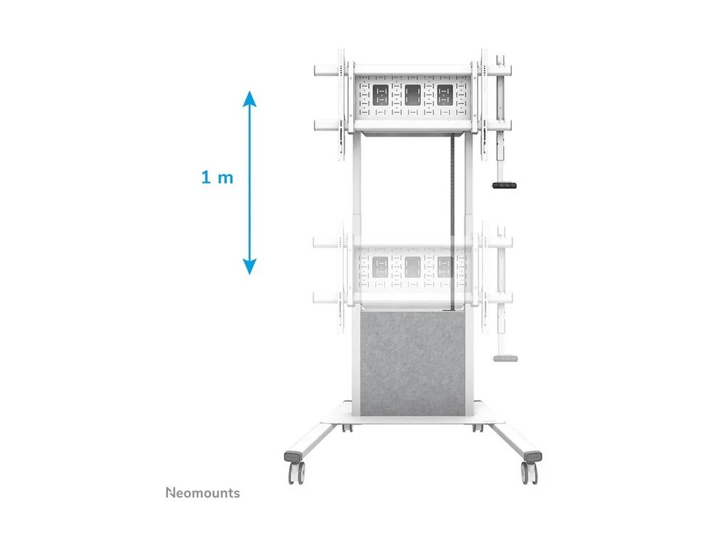 Neomounts FL55-885WH1 - Wagen - motorisiert - für Flachbildschirm - verriegelbar - Stahl - weiß - Bildschirmgröße: 165-267 cm (65"-105")