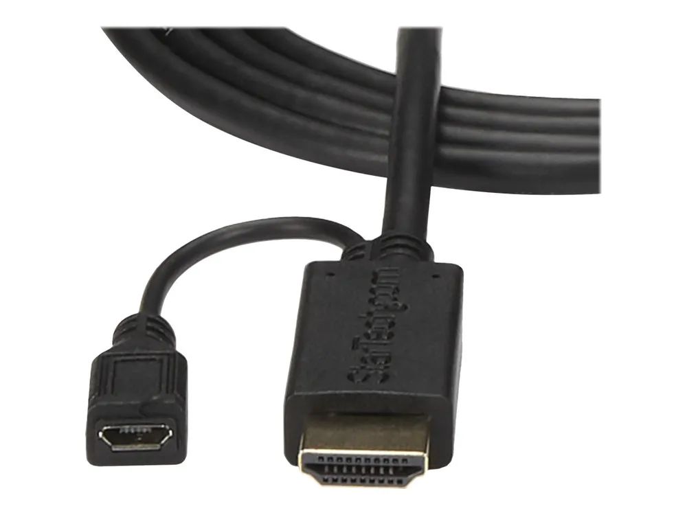 StarTech.com 90cm aktives HDMI auf VGA Konverter Kabel - HDMI zu VGA Adapter 0,9m - Schwarz - 1920x1200 / 1080p - Adapterkabel - HDMI, Mikro-USB Typ B (nur Strom)