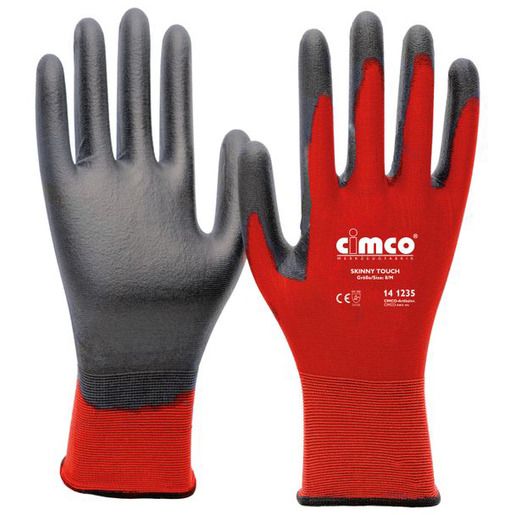 Cimco ARBEITSHANDSCHUH GR. 9/L / CIMCO *SKINNY TOUCH*GR/ROT 141237