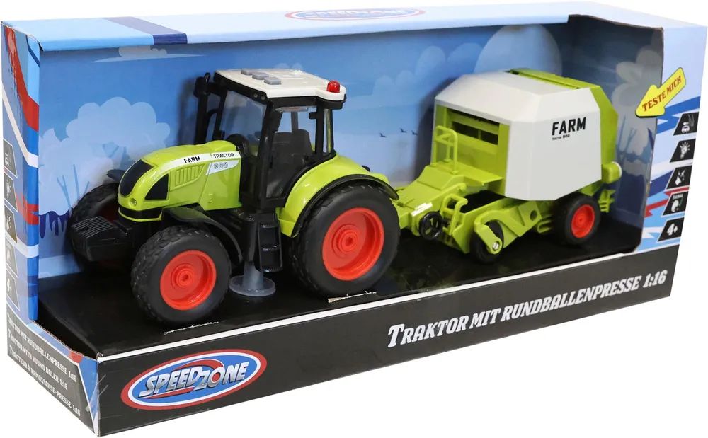 VEDES Großhandel GmbH - Ware SZ Traktor m.Rundballenpresse,L&S,Frikt.