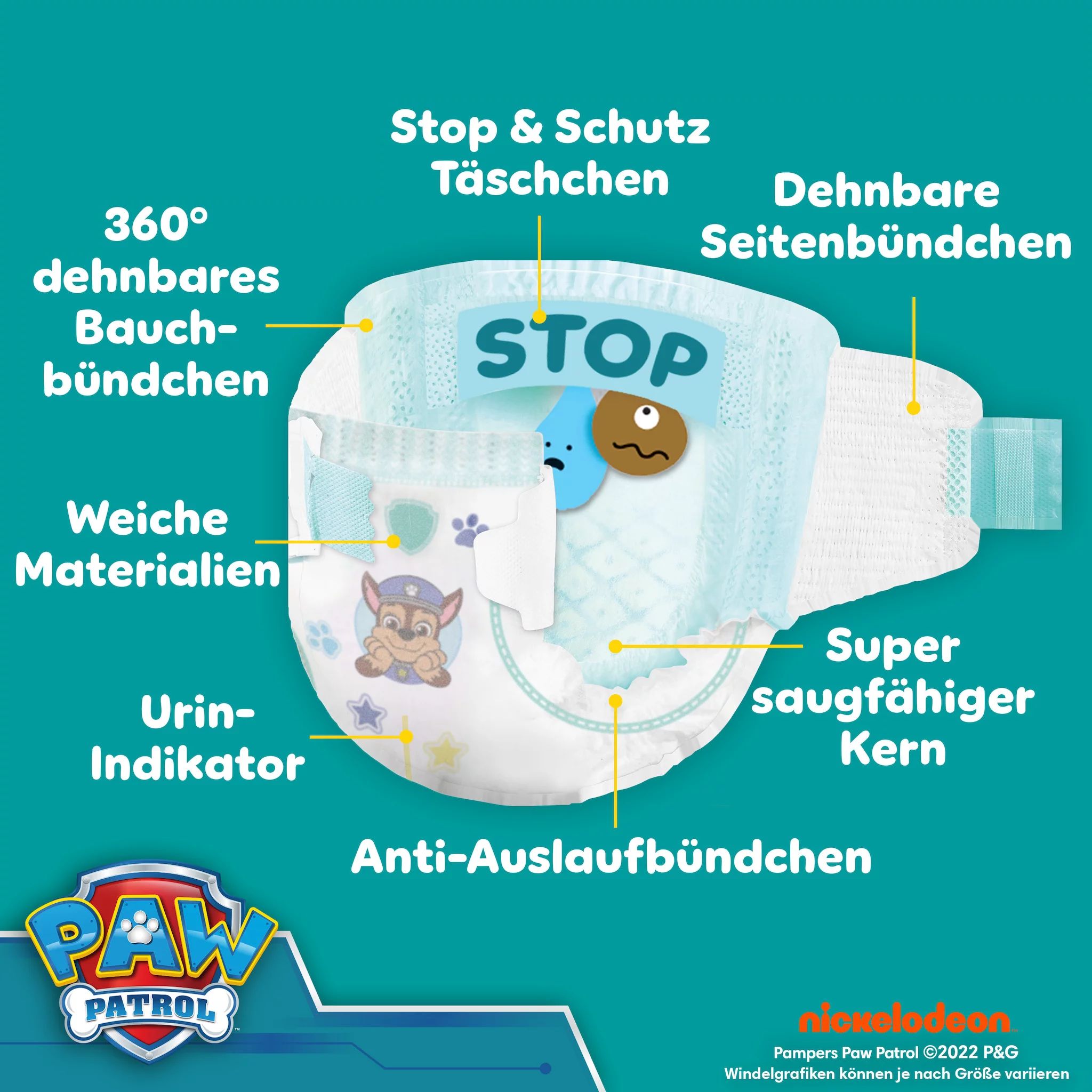 Pampers Baby Dry Gr.4 Maxi 9-15kg Paw Patrol