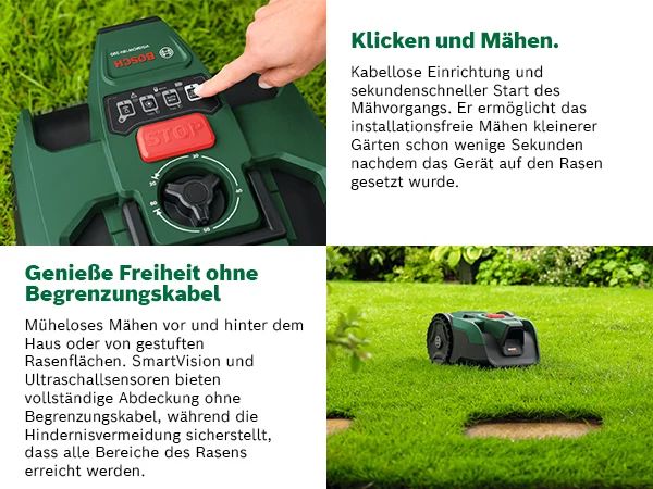 Bosch VISIMOW18V-200 Akku-Mähroboter Kit - bis 200m²