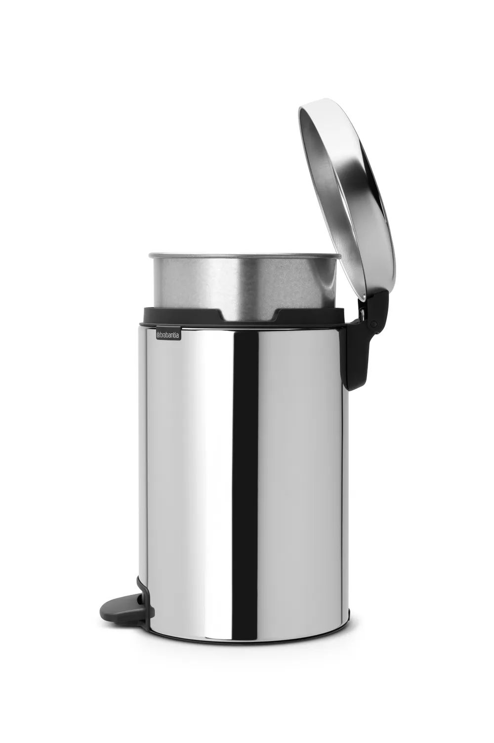 Brabantia NewIcon Treteimer, 12L - Brilliant Steel - verzinkt