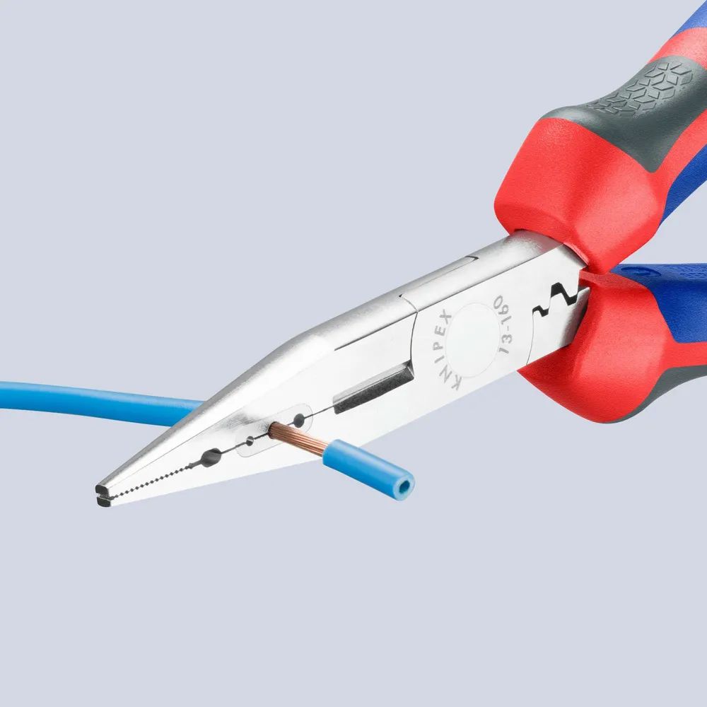 KNIPEX Verdrahtungszange gummierter Griff verchromt 160 mm