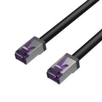 Flexline Patchkabel cat. 6A S/FTP, kurze Bauform, PIMF, schwarz, 1,5m