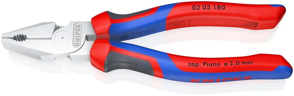 KNIPEX Kraft-Kombizange mit Comfort-Griffen verchromt 184 mm