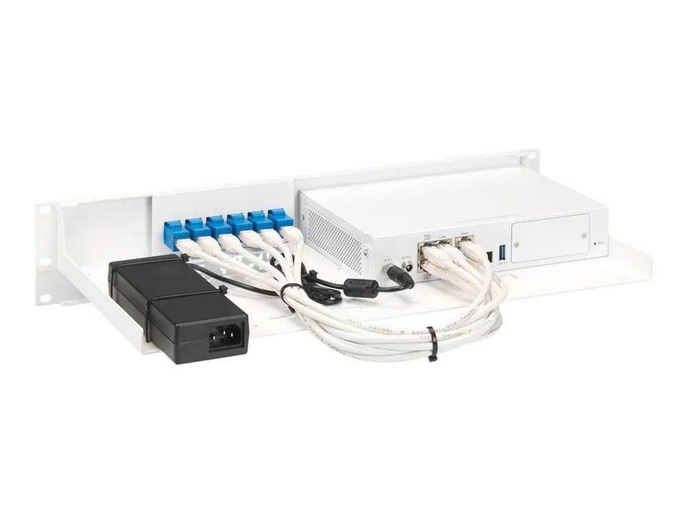Rackmount.IT RM-SR-T10 - Montagesatz für Netzwerkgeräte - Rack montierbar - RAL 9003, Signal White - 1.3U - 48.3 cm (19")