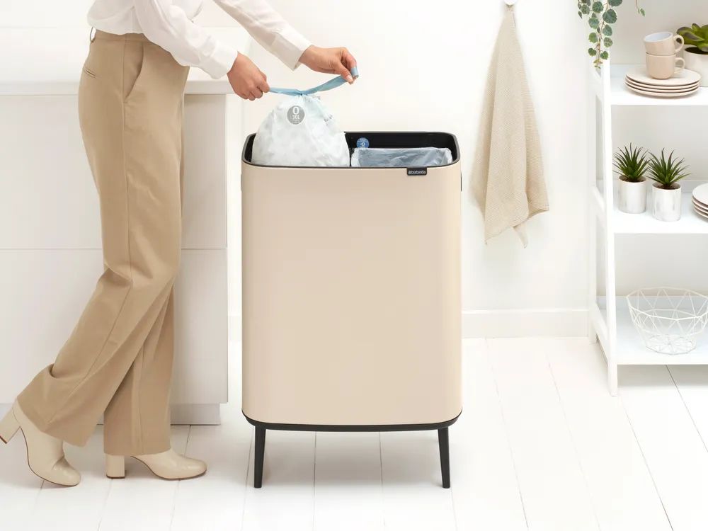Brabantia Bo Touch Bin Hi, 2 x 30L - Soft Beige