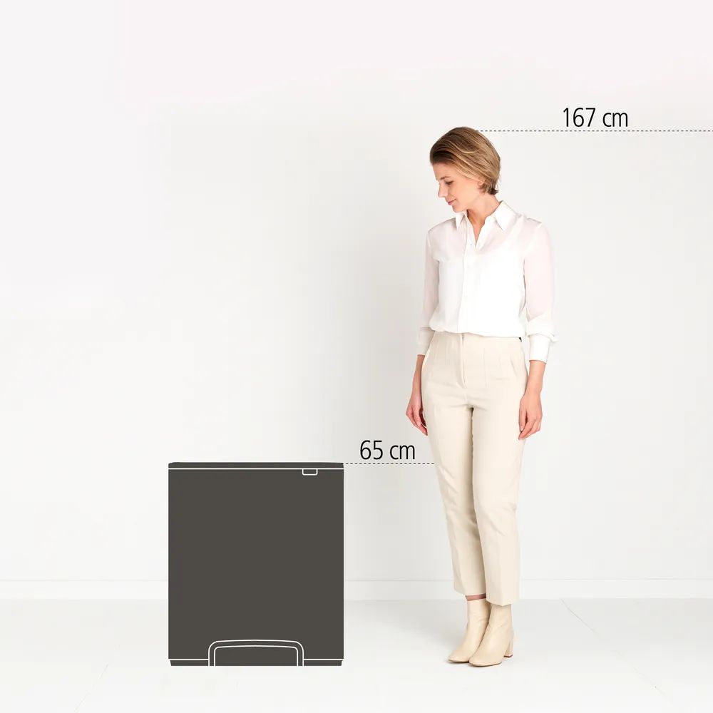 Brabantia Bo Treteimer, 2 x 30L - Platinum