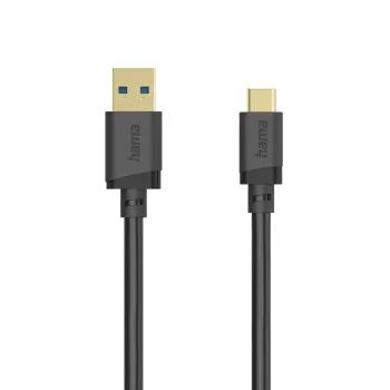 Hama USB-Kabel, USB-A-Stecker - USB-C-Stecker, USB 3.2 Gen1, 5 Gbit/s, 0,75 m