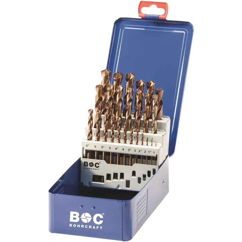 BOHRCRAFT Bohrer-Kassette DIN338RN HSS Co5 ø 1-13 mm 25-teilig