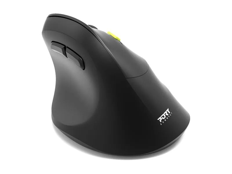 PORT Designs PORT Connect Professional ERGO SHAPE - Maus - wiederaufladbar - Für Rechtshänder - optisch - 5 Tasten - kabellos - 2.4 GHz, Bluetooth - kabelloser Empfänger (USB)