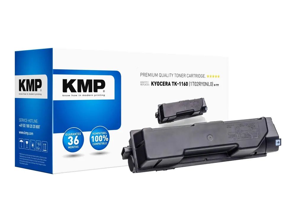 KMP K-T77 - 290 g - Schwarz - kompatibel - Tonerpatrone (Alternative zu: Kyocera 1T02RY0NL0, Kyocera TK-1160)