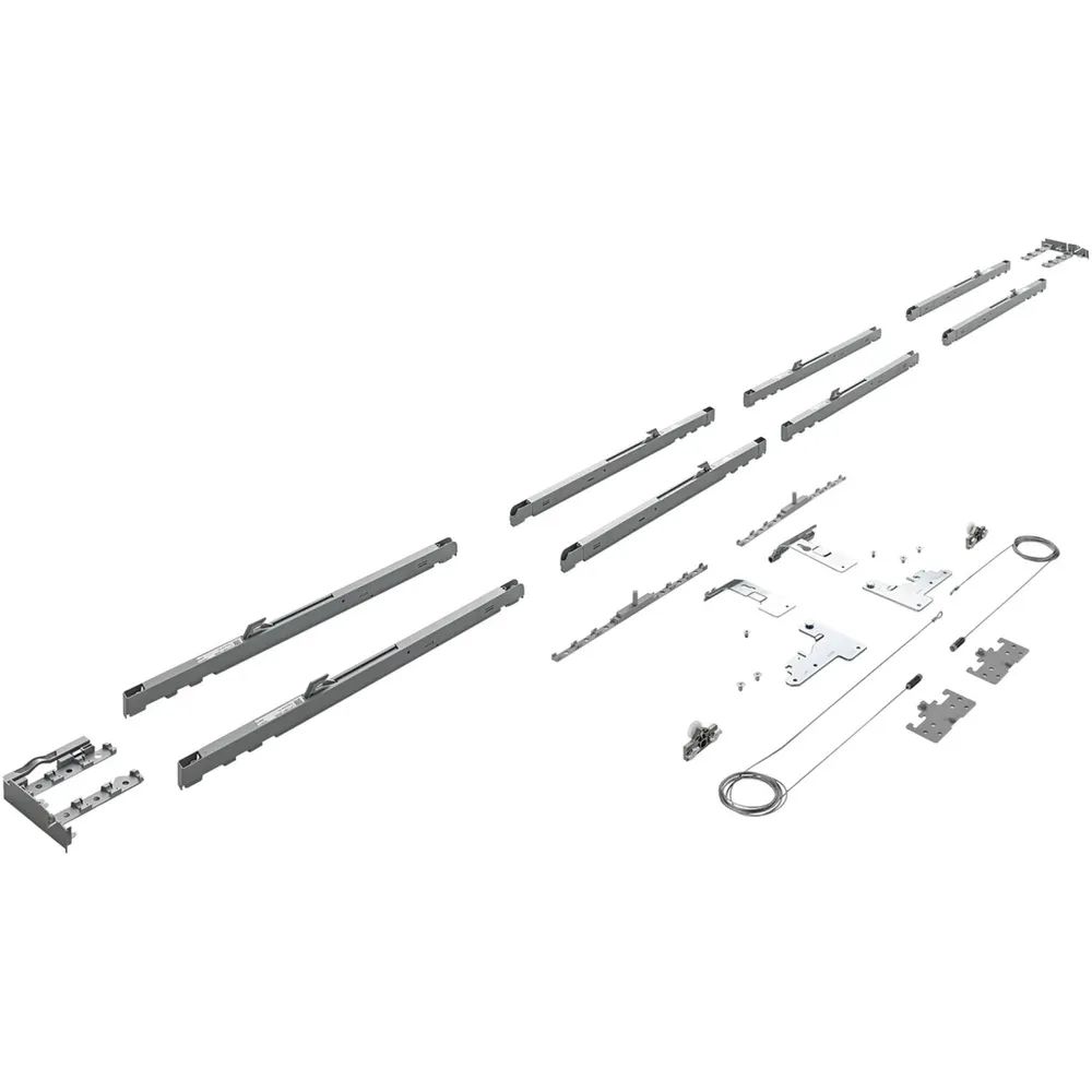 HETTICH TopLine XL Silent System Dämpfungs-Set, 4-türig 30-80 kg, grau
