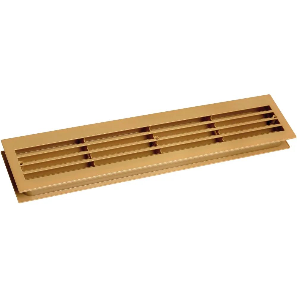 Kunststoff KG Nehl & Co Kunststoff KG Lüftungsgitter für Zimmertüren 454 x 90 mm TS 35-45 mm Kunststoff beige-braun