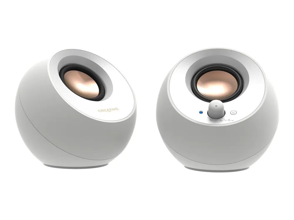 Creative Labs Creative Pebble V3 - Lautsprecher - für PC - 2.0-Kanal - kabellos - Bluetooth - USB - 8 Watt (Gesamt) weiß