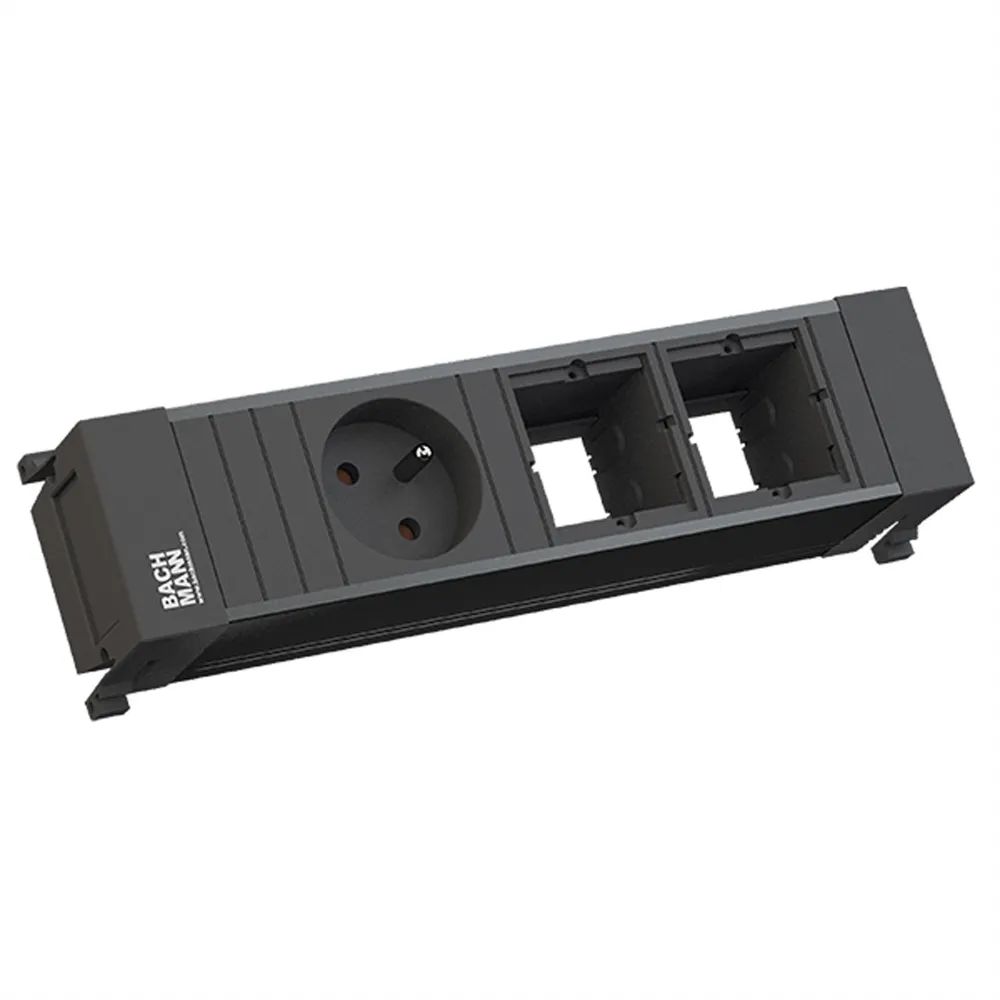 BACHMANN POWER FRAME 1xUTE 2xCM Kunststoffprofil schwarz