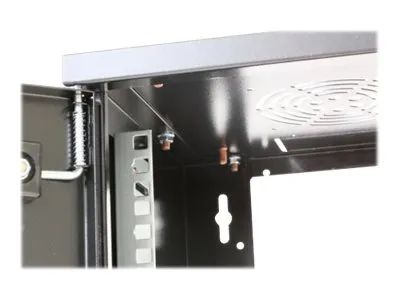 Intellinet Network Cabinet, Wall Mount (Standard), 6U, Usable Depth 265mm/Width 239mm, Black, Assembled, Max 60kg, Metal & Glass Door, Back Panel, Removeable Sides,Suitable also for use on desk or floor, 10",Parts for wall install (eg screws/rawl plu