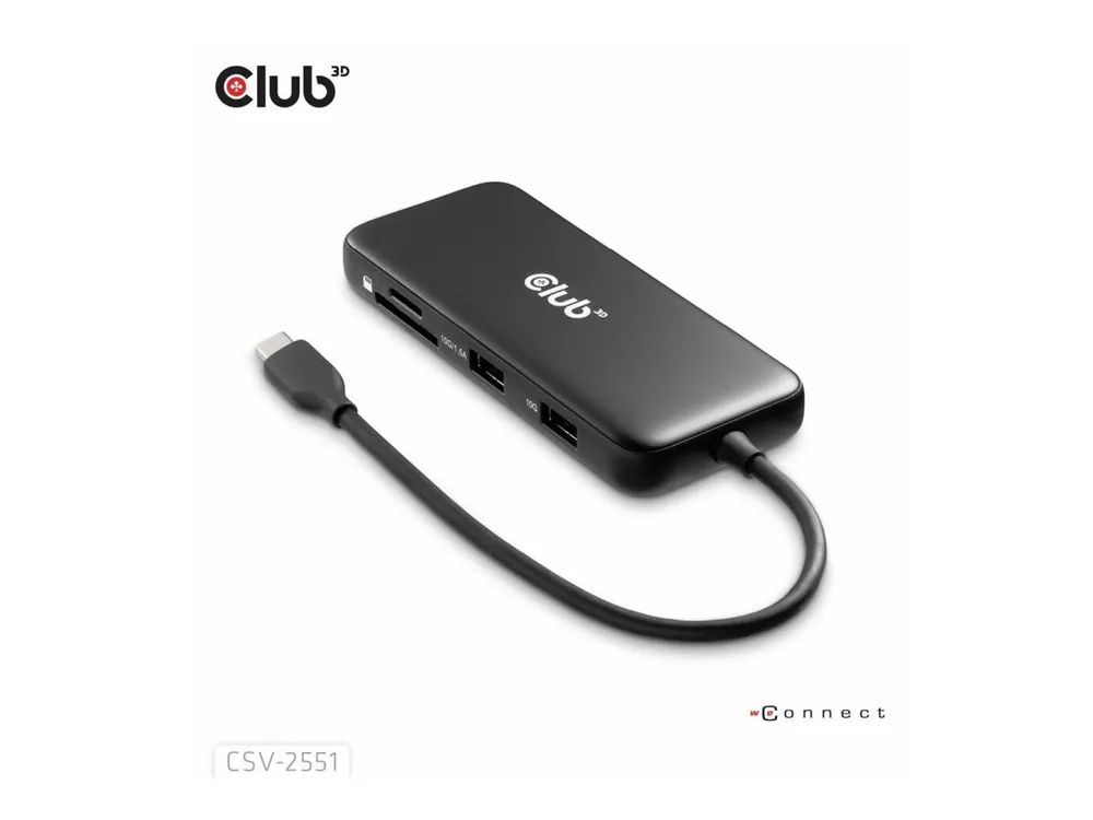 Club 3D 8-in-1 - Dockingstation - für Desktop, Laptop