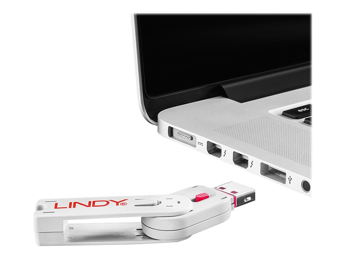 Lindy USB Port Blocker - USB-Portblocker - pink (Packung mit 4)