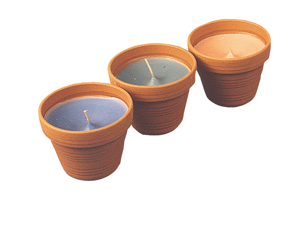 Alschu Citronella-Kerzen-Tontöpfe (3er-Pack)