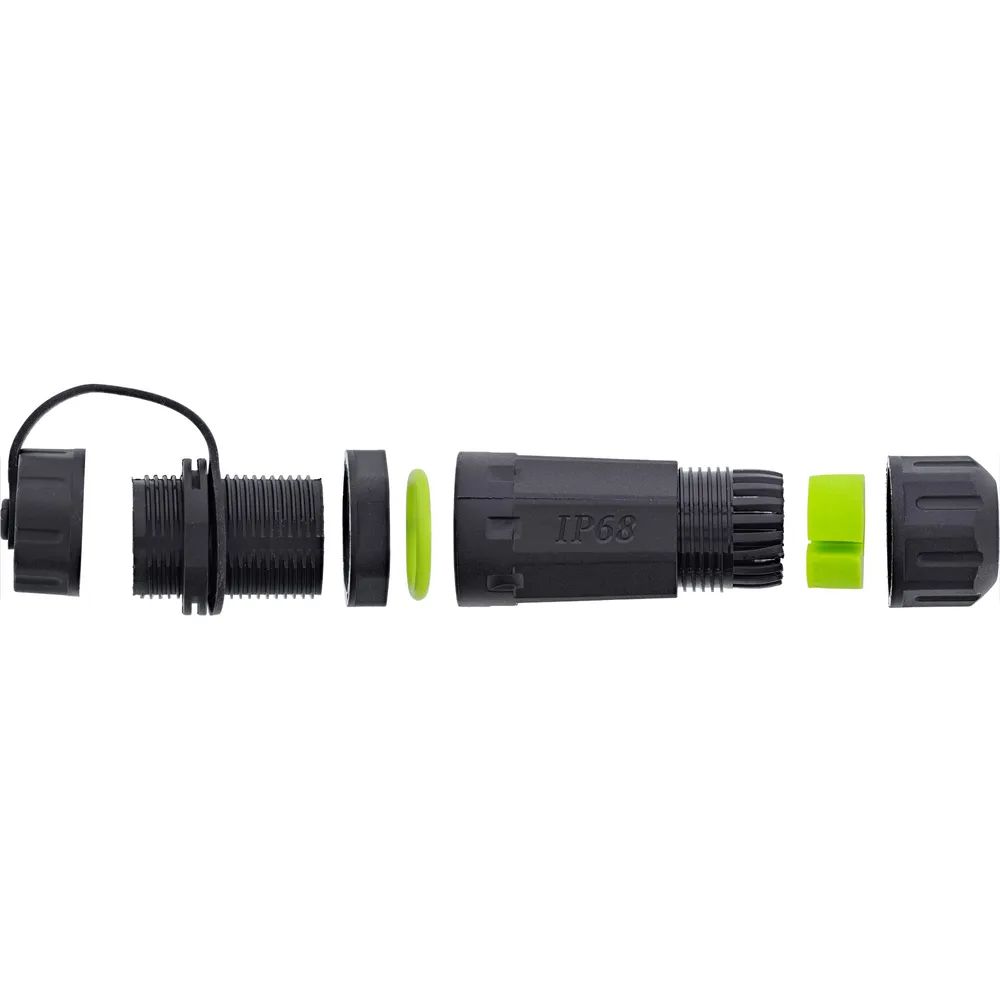 InLine Patchkabelkupplung - kurz - Cat.6A - IP68 - 2x RJ45 Buchse - geschirmt