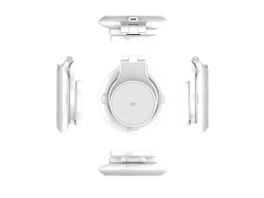 j5create JUPW3415-N - Kabelloses Ladegerät - 3-in-1, magnetisch, faltbar, mit Qi2