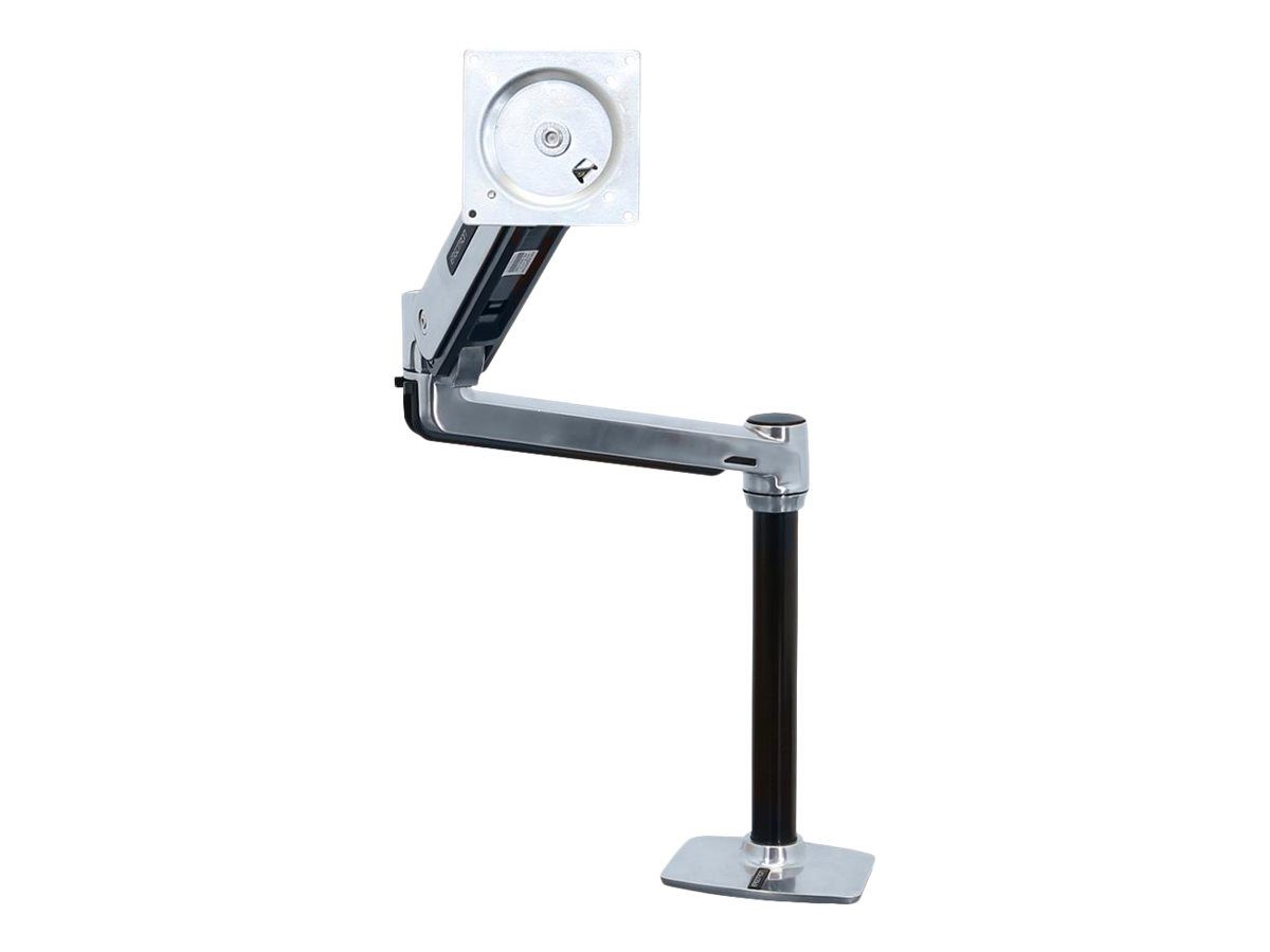 Ergotron LX HD Sit-Stand - Befestigungskit (Gelenkarm, Stange, VESA-Adapter, Tisch-Klemme, Befestigung für Kabeldurchgang)