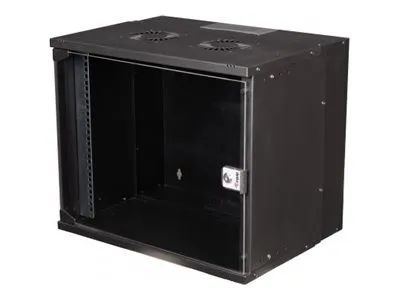 Equip Eco Mount - Schrank Netzwerkschrank - 540 x 400 mm - geeignet für Wandmontage - Schwarz, RAL 9005 - 7U - 48.3 cm (19")