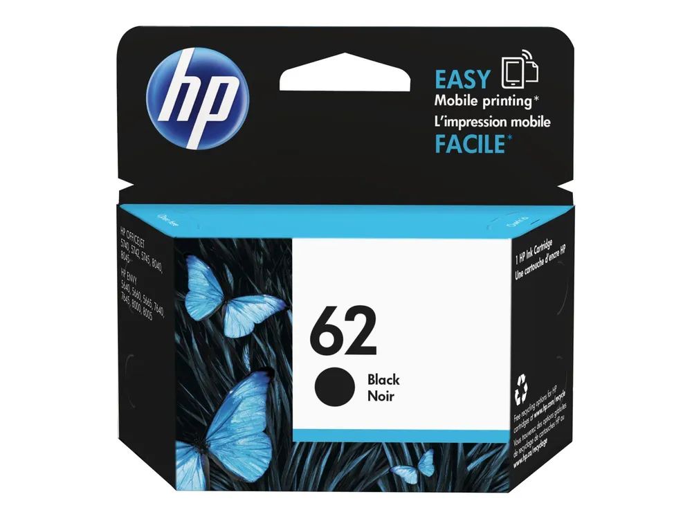 HP 62 - 4 ml - Schwarz - original - hängende Box